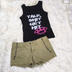Sexy Studded Denim & Supply khaki Shorts